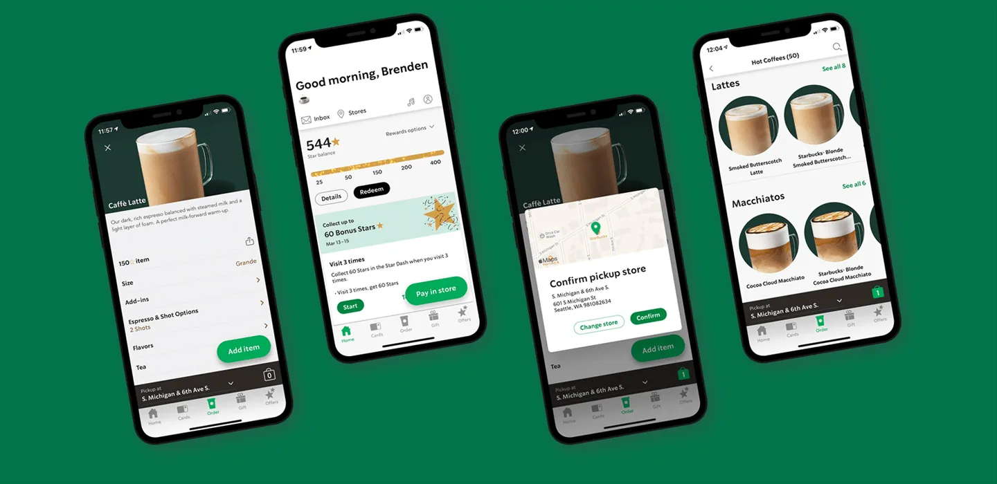 The Starbucks app includes a lot of personalization