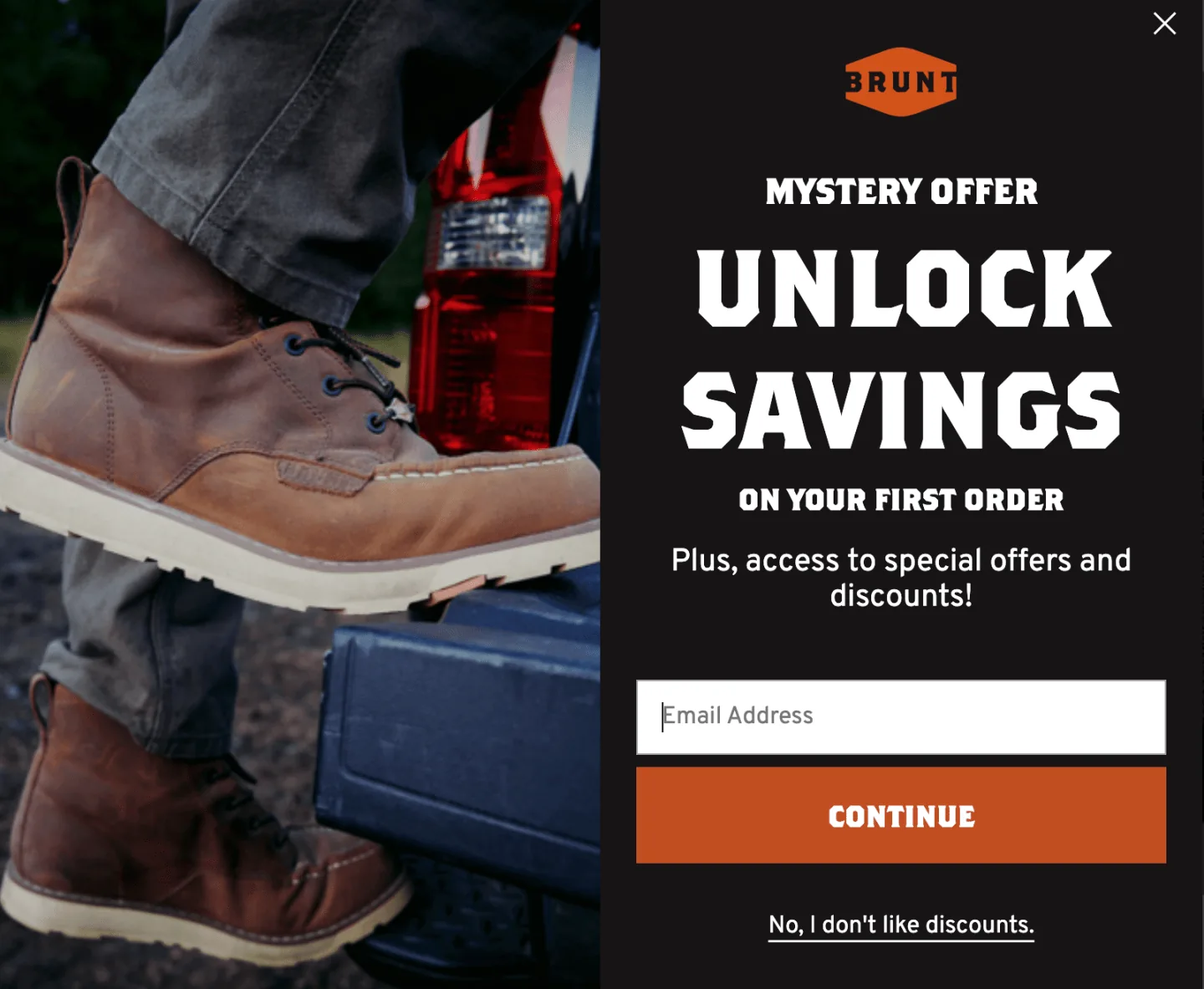 BRUNT Workwear, Anatta partner since 2022, offers a discount for first orders.