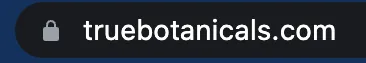 Anatta partner, True Botanicals, has a secure site connection as communicated by Google's SSL padlock badge.