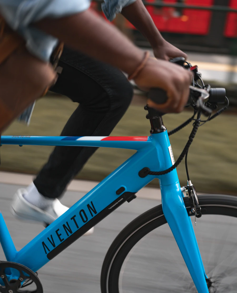 An image of someone riding an Aventon bike